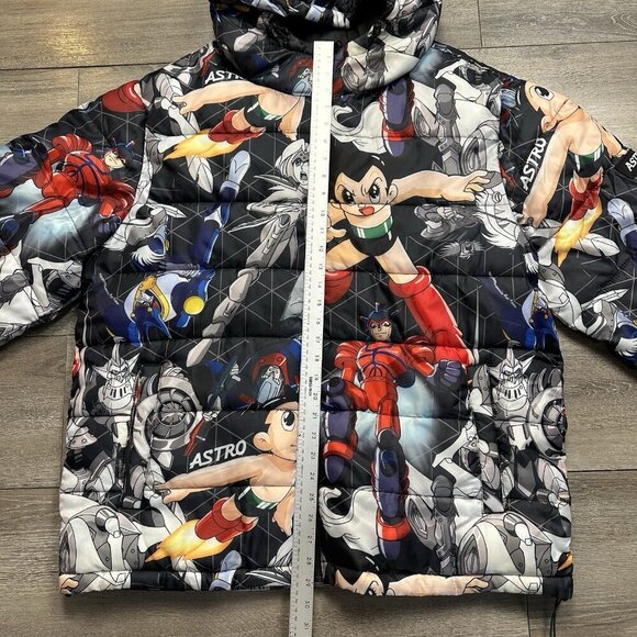 Astro Boy Tezuka Productions Mens Puffer Jacket Full Zip Hooded Winter Adult XXL - Picture 6 of 6